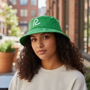 Vibrant Lime Green Bucket Hat with Rewired Logo - Unisex